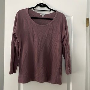 James Perse raglan mauve sweatshirt